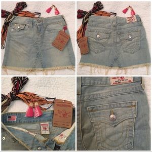 True Religion denim skirt